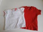 2x tshirts 12 maanden 100% katoen, United Colors of Benetton, Meisje, Nieuw, Ophalen of Verzenden