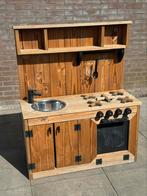 Handgemaakte houten buiten (of binnen) speelkeuken, Ophalen, Zo goed als nieuw, Hout