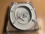 Plieger Rondo closetzitting met deksel  wit RVS bevestiging, Ophalen of Verzenden, Nieuw, Rvs, Toilet