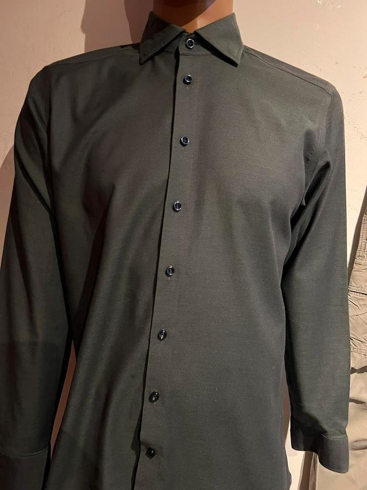J HARVEST & FROST overhemd maar L origineel ZGAN, Kleding | Heren, Overhemden, Zo goed als nieuw, Halswijdte 41/42 (L), Blauw