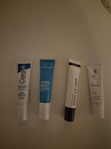 Verschillende oogcreme Cerave Inkey list Zarqa Neutrogena beschikbaar voor biedingen