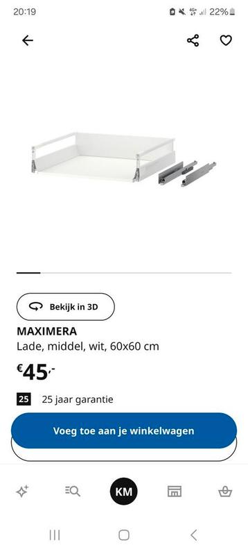 Ikea maximera bodbyn ecru dun keukenlade - afbeelding 5