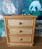 VINTAGE MINI LADEKASTJE-SIERADEN-BUREAU BENODIGDHEDEN enz, Minder dan 50 cm, Gebruikt, Verzenden, 3 of 4 laden
