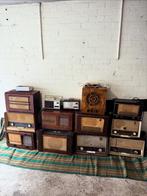 Partij oude radio's + buizen - Werking onbekend, Audio, Tv en Foto, Radio's, Ophalen, Niet werkend, Radio