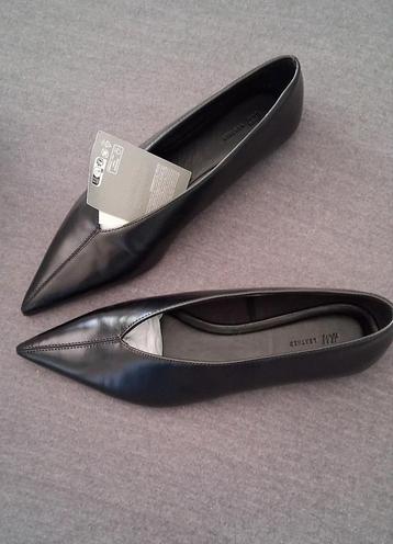 Zwarte H&M leren ballerina's maat 38 - Nieuw! beschikbaar voor biedingen