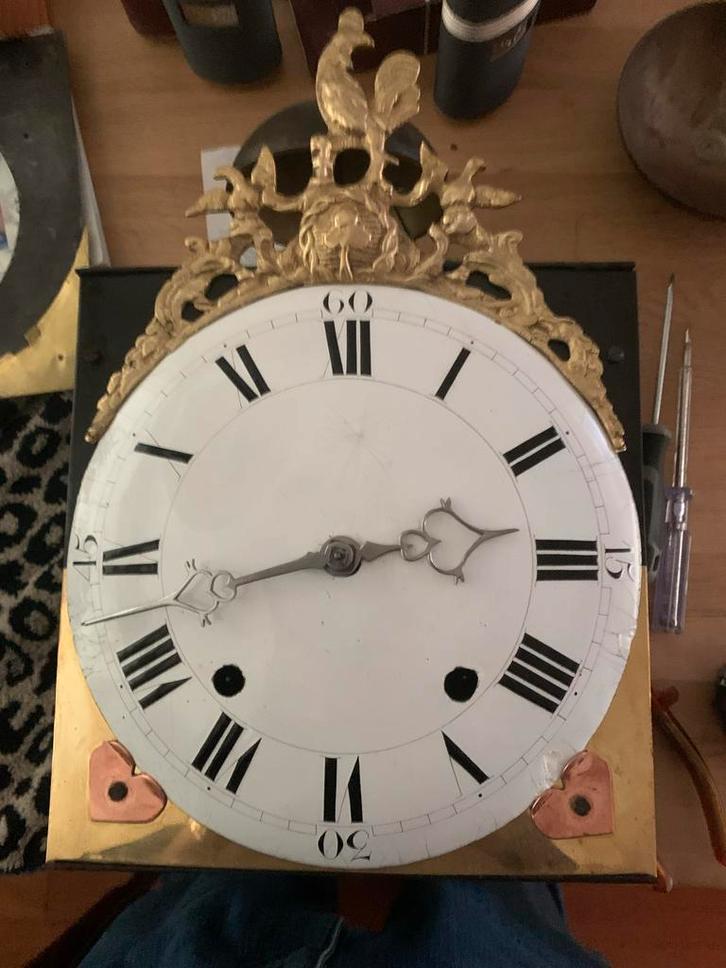 Comtoise Haan Spillegang met draadslinger en gewichten, Antiek en Kunst, Antiek | Klokken, Ophalen