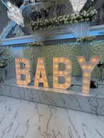 BABY Lichtletters, Hobby en Vrije tijd, Feestartikelen | Verhuur, Ophalen, Zo goed als nieuw, Geboorte of Huwelijk