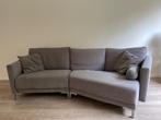 gratis Grijs/bruine Montel bank met hoekstuk, Ophalen, Gebruikt, 100 tot 125 cm, Driepersoons