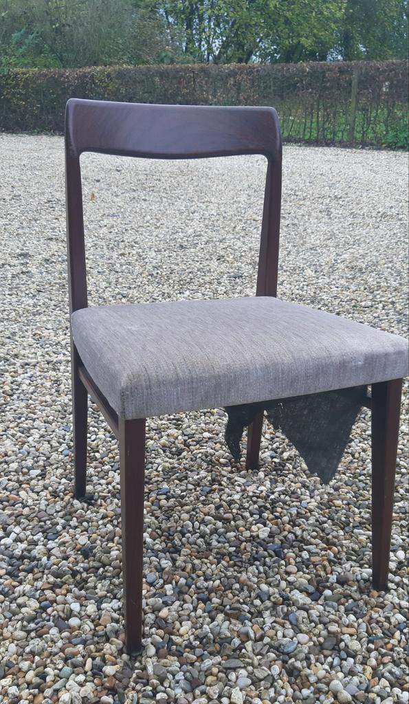 Set  Lübke palisander  eetkamerstoelen Stof naar wens!, Huis en Inrichting, Stoelen, Zo goed als nieuw, Stof, Bruin, Ophalen