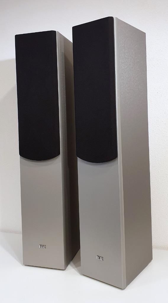 Vloerstaande Stereo Luidsprekers - Elac 105 (120W), Audio, Tv en Foto, Luidsprekers, Gebruikt, Front, Rear of Stereo speakers