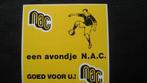 NAC sticker jaren 80, Ophalen of Verzenden, Nieuw, NAC Breda, Poster, Plaatje of Sticker