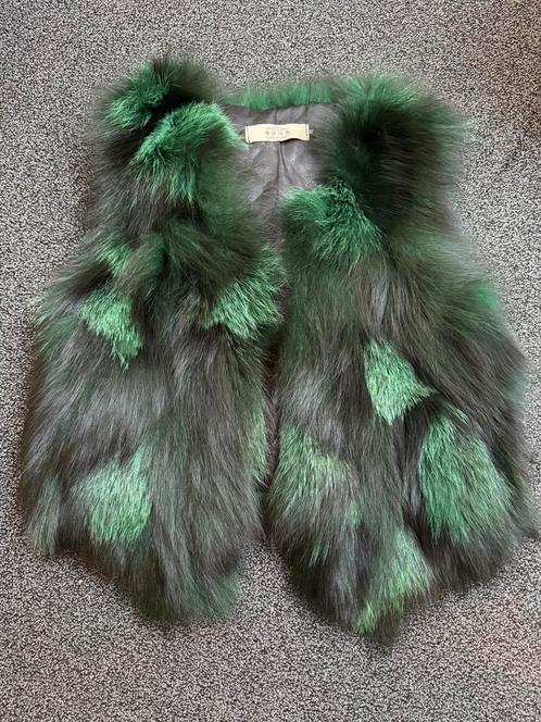 Groene vossenbont gilet bodywarmer maat 36, Kleding | Dames, Bodywarmers, Nieuw, Maat 36 (S), Groen, Ophalen of Verzenden