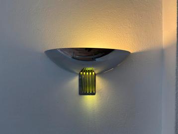 Moderne Wandlamp Chroom & Glas beschikbaar voor biedingen