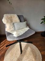 Grijze draaifauteuil, Huis en Inrichting, Fauteuils, Ophalen, Zo goed als nieuw, 75 tot 100 cm, 50 tot 75 cm