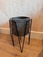 Zwarte plantenstandaard, Rond, Binnen, Ophalen of Verzenden, Zo goed als nieuw