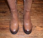 Shabbies - hoge leren laarzen cognac - maat 37, Kleding | Dames, Schoenen, Hoge laarzen, Overige kleuren, Shabbies Amsterdam, Nieuw