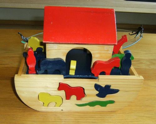 Houten Ark van Noach. Merk : Miroir, Kinderen en Baby's, Speelgoed | Houten speelgoed, Gebruikt, Overige typen, Ophalen of Verzenden