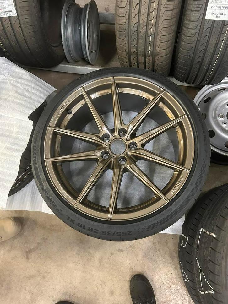 Arceo velgen breedset wielen 19” brons goud mercedes bmw, Auto-onderdelen, Banden en Velgen, Velg(en), Zomerbanden, 19 inch, Ophalen of Verzenden