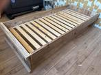 1 persoons bed 90x200cm van steigerhout. Exl lattenbodem, 90 cm, Eenpersoons, Steigerhout, Ophalen of Verzenden