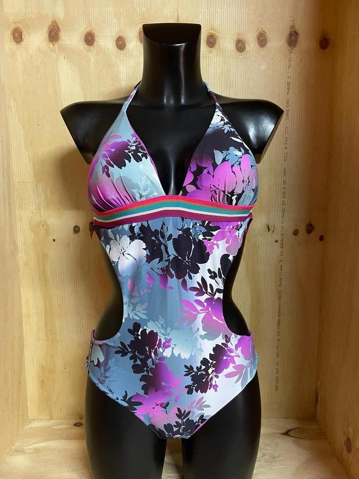 Twibset monokini halter badpak maat 85b fiori ciclamino, Kleding | Dames, Badmode en Zwemkleding, Nieuw, Badpak, Blauw, Verzenden