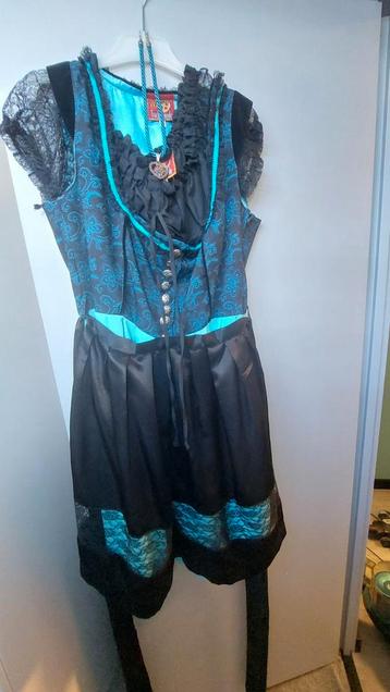 Dirndl Jurk - Maat 44 - Blauw/Zwart beschikbaar voor biedingen