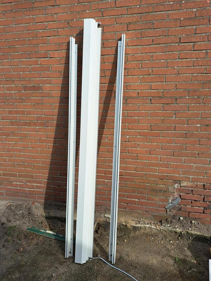 Elektrisch zonnescreen antraciet - 222x220cm, Tuin en Terras, Zonneschermen, Gebruikt, Screen, 150 tot 300 cm, Minder dan 250 cm