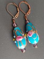 Lampwork Oorbellen #3756, Hangers, Nieuw, Glas, Verzenden