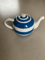 Theepot groot cornischware blauw wit (lek), Antiek en Kunst, Antiek | Emaille, Ophalen