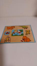 Houten kinderpuzzels 4 stuks in een mooie houten doos/kist, Ophalen of Verzenden