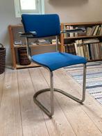 Retro Blauwe Stoffen Stoel, Gebruikt, Blauw, Ophalen of Verzenden, Eén