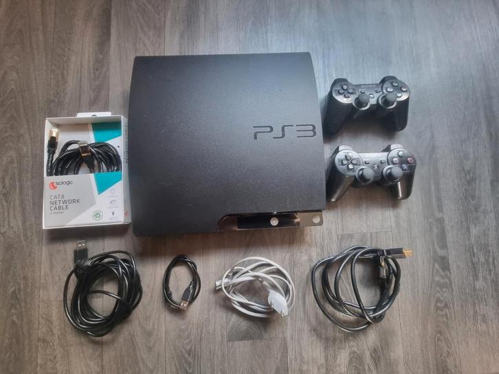 Playstation 3 Slim 1TB + 75 Games + 2 Controllers, Spelcomputers en Games, Spelcomputers | Sony PlayStation 3, Gebruikt, Slim