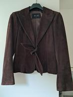 Suede bruin jasje/blazer maat 42, Bruin, Qi-Do leatherwear, Maat 42/44 (L), Ophalen of Verzenden
