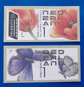 NVPH 3501-3502 Automaatpostzegels vlinder en tulp - 2017 beschikbaar voor biedingen