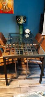 Eettafel 140 x 78 gratis ophalen, Huis en Inrichting, Tafels | Eettafels, Ophalen, Gebruikt, 100 tot 150 cm, Vierkant