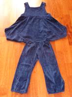 Fluwelen Velours kerst tuniek en broekje ZGAN Maat 104 Blauw, Ophalen of Verzenden, Zo goed als nieuw, Meisje, Broek