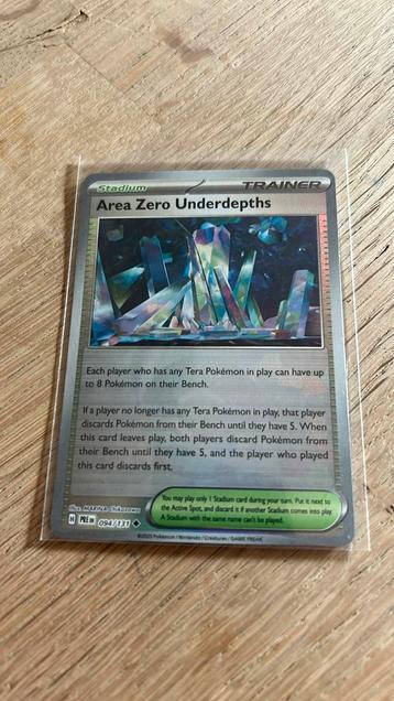 Pokemon kaart Area Zero Underdepths trainer kaart beschikbaar voor biedingen