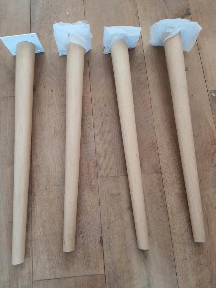 Design tafelpoten – La Forma (Spaans merk) – beukenhout, Huis en Inrichting, Tafelonderdelen, Nieuw, 50 tot 100 cm, 50 tot 100 cm