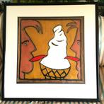 Bart Drost likt aan een ijsje '94 - (geboren 1955 te Venlo), Antiek en Kunst, Kunst | Schilderijen | Klassiek, Ophalen