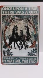 Wanddecoratie Aluminium Friese Paarden 20x30cm, Ophalen of Verzenden, Nieuw