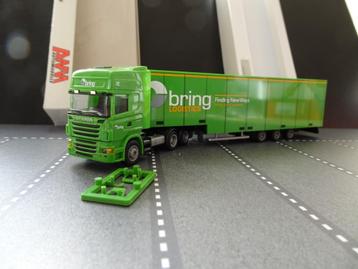 838 awm 9292.03 scania cs bring 1:87 truck trein oplegger beschikbaar voor biedingen