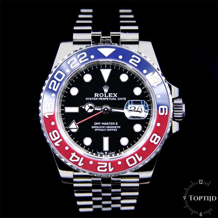 Rolex GMT Master II Pepsi 126710BLRO Fullset 04-2020, Sieraden, Tassen en Uiterlijk, Horloges | Heren, Zo goed als nieuw, Polshorloge