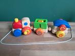 De Groene Merel houten trein wonderworld trekfiguur, Ophalen of Verzenden, Zo goed als nieuw