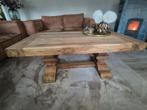 Teak houten Kloostertafel - 130x70cm salontafel, Huis en Inrichting, Tafels | Eettafels, Ophalen, 100 tot 150 cm, Teakhout, 50 tot 100 cm