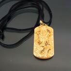 Vergulde hanger - Chinese geluksdraak., Sieraden, Tassen en Uiterlijk, Kettinghangers, Overige materialen, Nieuw, Ophalen of Verzenden