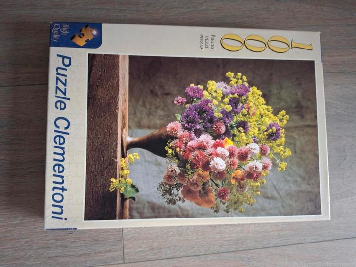 Clementoni Puzzel 1000 stukjes - Bloemen, Hobby en Vrije tijd, Denksport en Puzzels, Zo goed als nieuw, Legpuzzel, 500 t/m 1500 stukjes