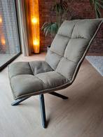 Olijfgroene Draaifauteuil, Huis en Inrichting, Fauteuils, Ophalen, Gebruikt, 75 tot 100 cm, Metaal