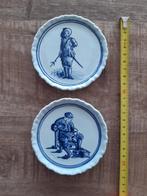 2 kleine bordjes Delfts Blauw  (Oud Delft), Ophalen of Verzenden