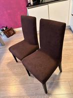 IKEA stoelen met afneembare hoes, Huis en Inrichting, Stoelen, Ophalen, Gebruikt, Twee, Bruin
