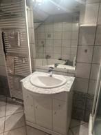 Wastafelkast met marmeren blad en spiegel, Ophalen, Minder dan 50 cm, Gebruikt, Minder dan 100 cm