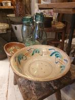 Antieke Franse Aardewerk Schaal, Ophalen of Verzenden